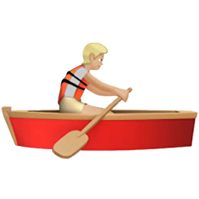 Person Rowing Boat: Medium-Light Skin Tone