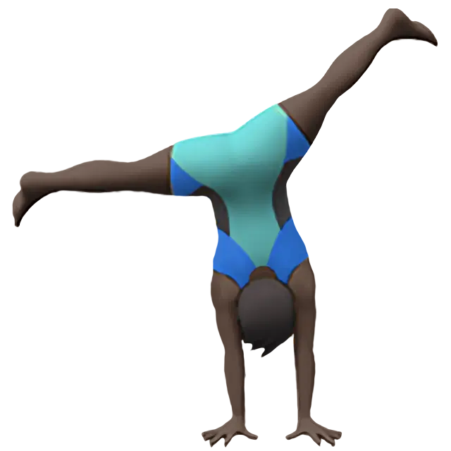 Man Cartwheeling: Dark Skin Tone