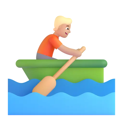 Person Rowing Boat: Medium-Light Skin Tone