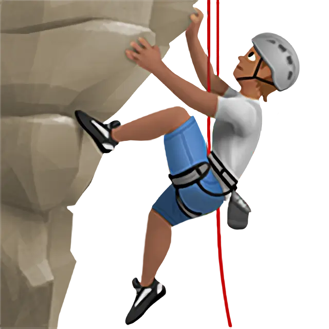 Person Climbing: Medium Skin Tone