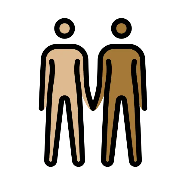 People Holding Hands: Medium-Light Skin Tone, Medium-Dark Skin Tone