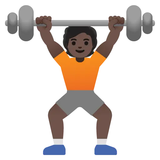 Person Lifting Weights: Dark Skin Tone