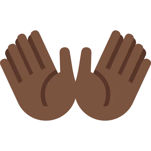 Open Hands: Dark Skin Tone