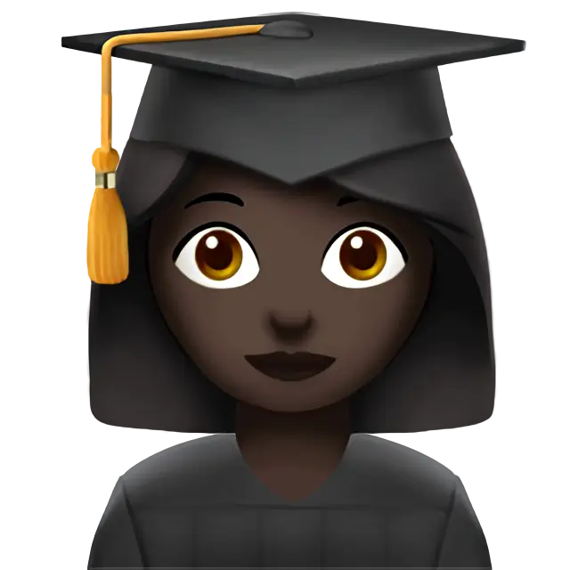 Woman Student: Dark Skin Tone