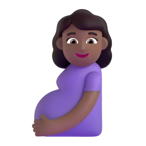 Pregnant Woman: Medium-Dark Skin Tone