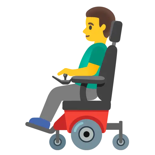 Man in Motorized Wheelchair