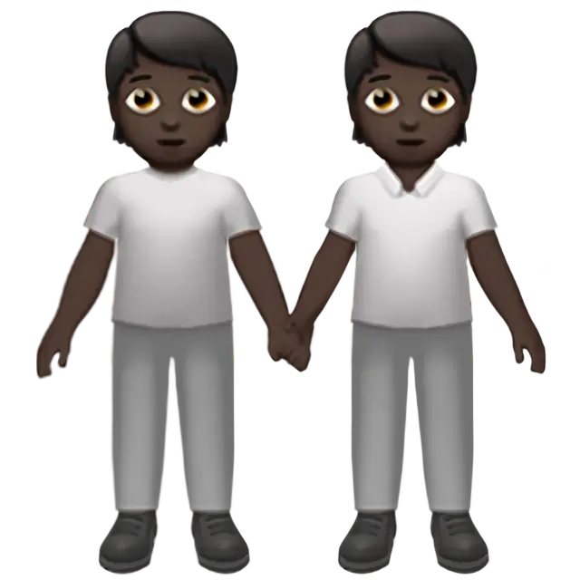 People Holding Hands: Dark Skin Tone