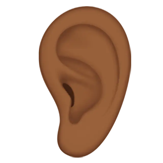 Ear: Medium-Dark Skin Tone