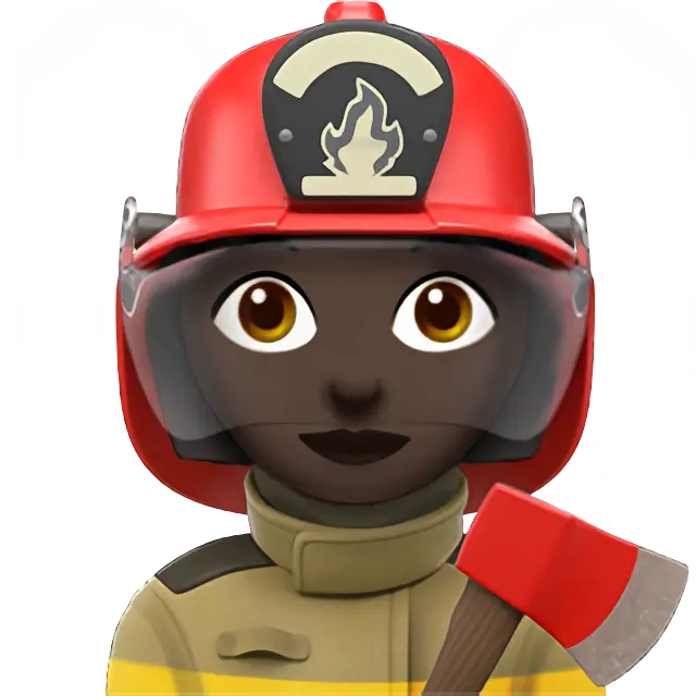 Woman Firefighter: Dark Skin Tone