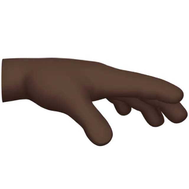 Palm Down Hand: Dark Skin Tone