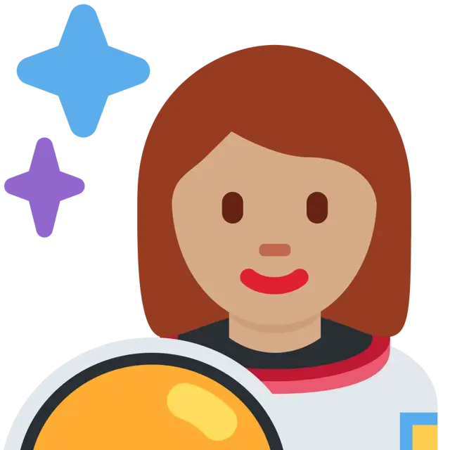 Woman Astronaut: Medium Skin Tone