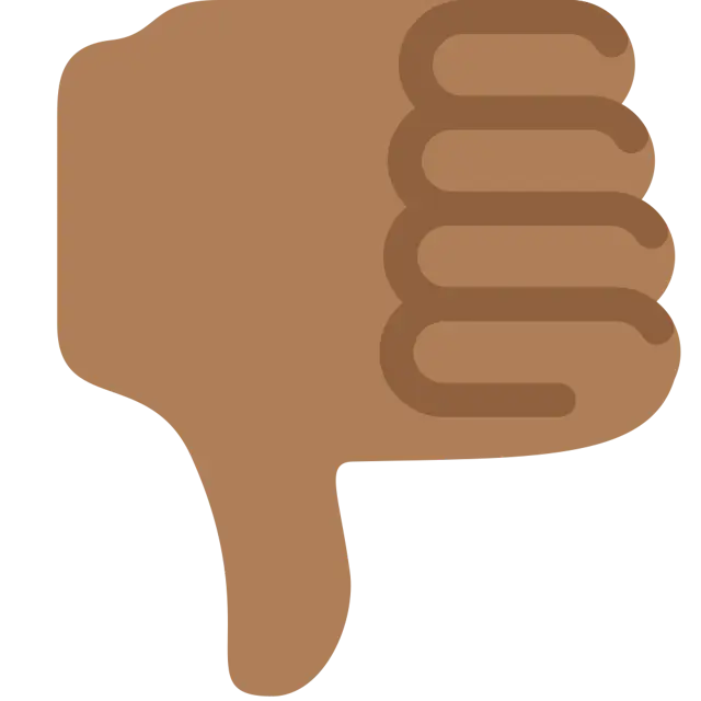 Thumbs Down: Medium-Dark Skin Tone