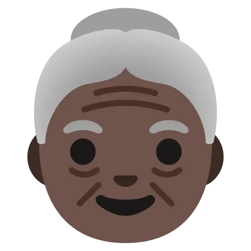 Old Woman: Dark Skin Tone