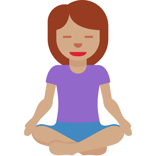 Woman In Lotus Position: Medium Skin Tone