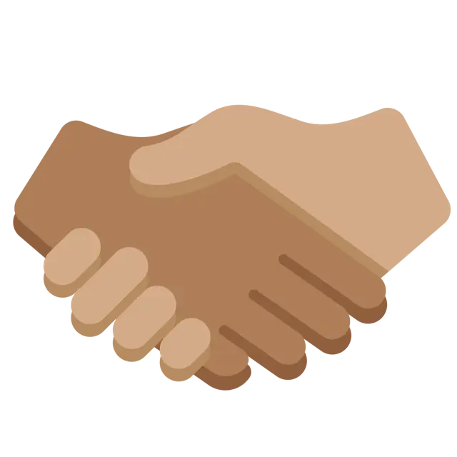 Handshake: Medium-Dark Skin Tone, Medium Skin Tone