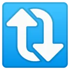 Clockwise Downwards and Upwards Open Circle Arrows