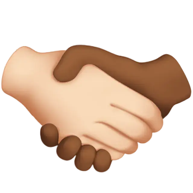 Handshake: Light Skin Tone, Medium-Dark Skin Tone