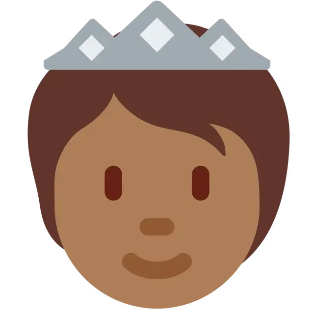 Person With Crown: Medium-Dark Skin Tone