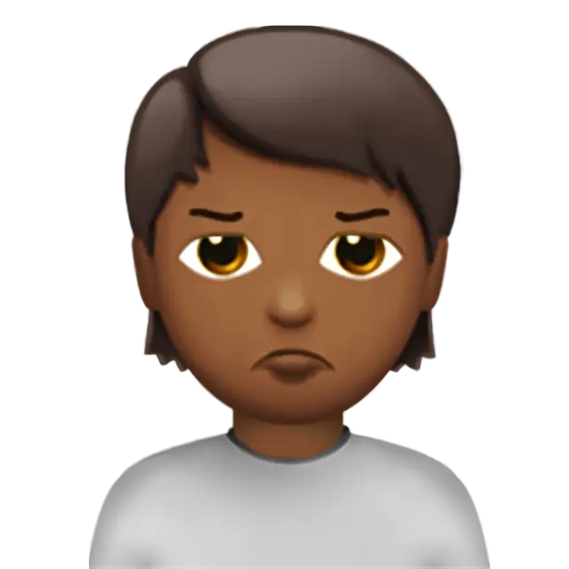 Person Pouting: Medium-Dark Skin Tone