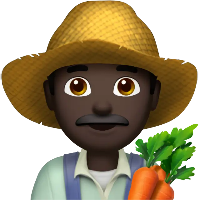 Man Farmer: Dark Skin Tone