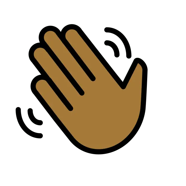 Waving Hand: Medium-Dark Skin Tone