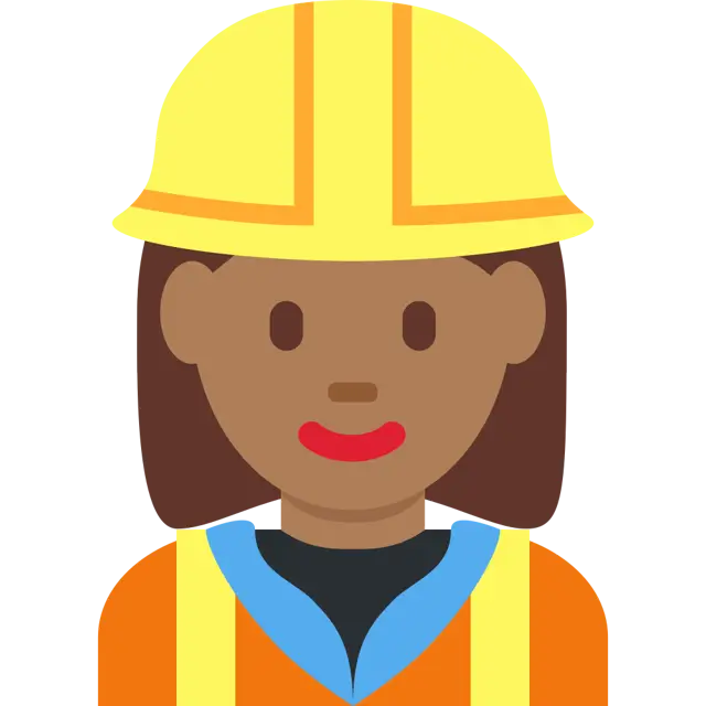 Woman Construction Worker: Medium-Dark Skin Tone