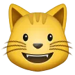 Smiling Cat Face with Open Mouth