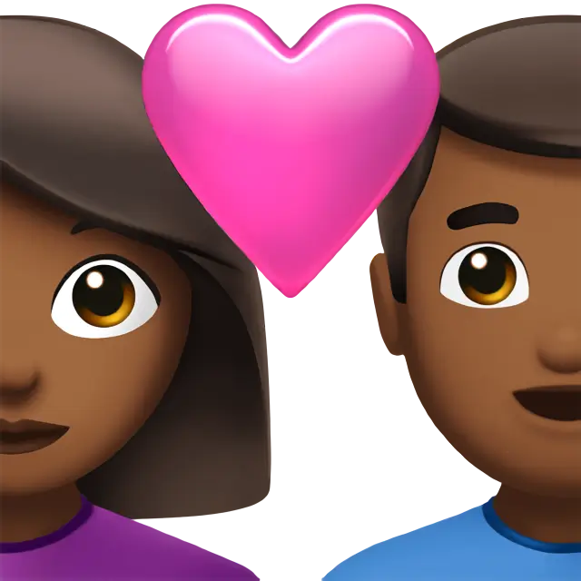 Couple with Heart: Woman, Man, Medium-Dark Skin Tone