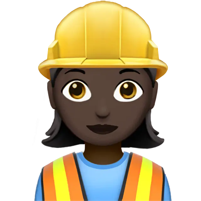 Woman Construction Worker: Dark Skin Tone