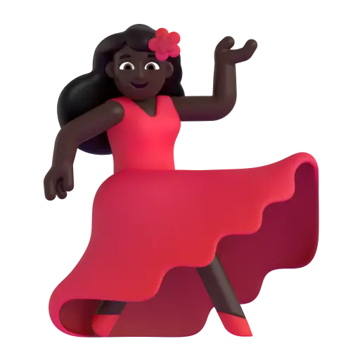 Woman Dancing: Dark Skin Tone