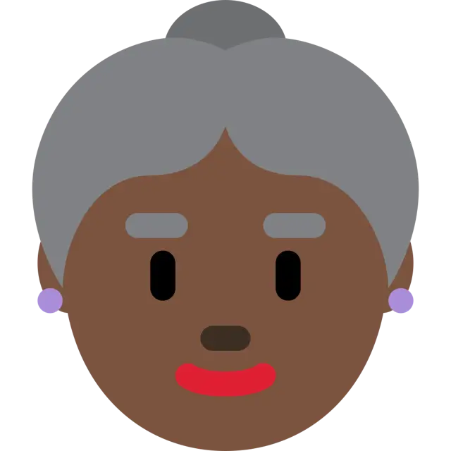 Old Woman: Dark Skin Tone