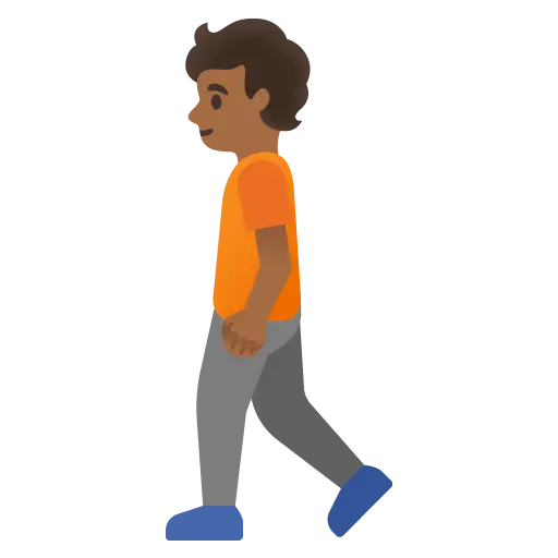 Person Walking: Medium-Dark Skin Tone