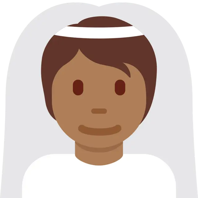 Person With Veil: Medium-Dark Skin Tone