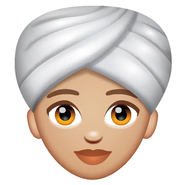 Woman Wearing Turban: Medium-Light Skin Tone